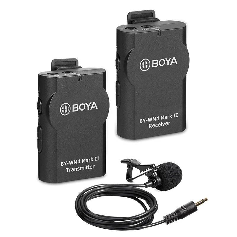 

BOYA BY-WM4 Mark II Wireless Microphone System Lavalier Lapel Mic For DSLR Camcorder Recorder For 6