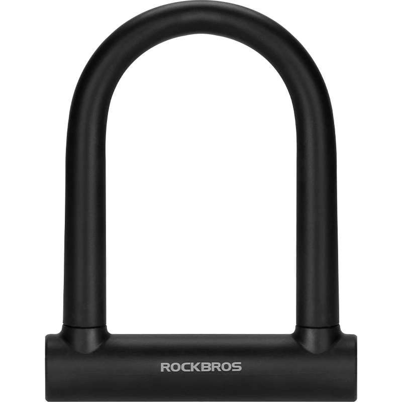 

ROCKBROS Bicycle U Lock Anti Hydraulic Shear Battery Electric Motorcycle Anti Theft Lock Portable Key Combination Bike Locks, Black