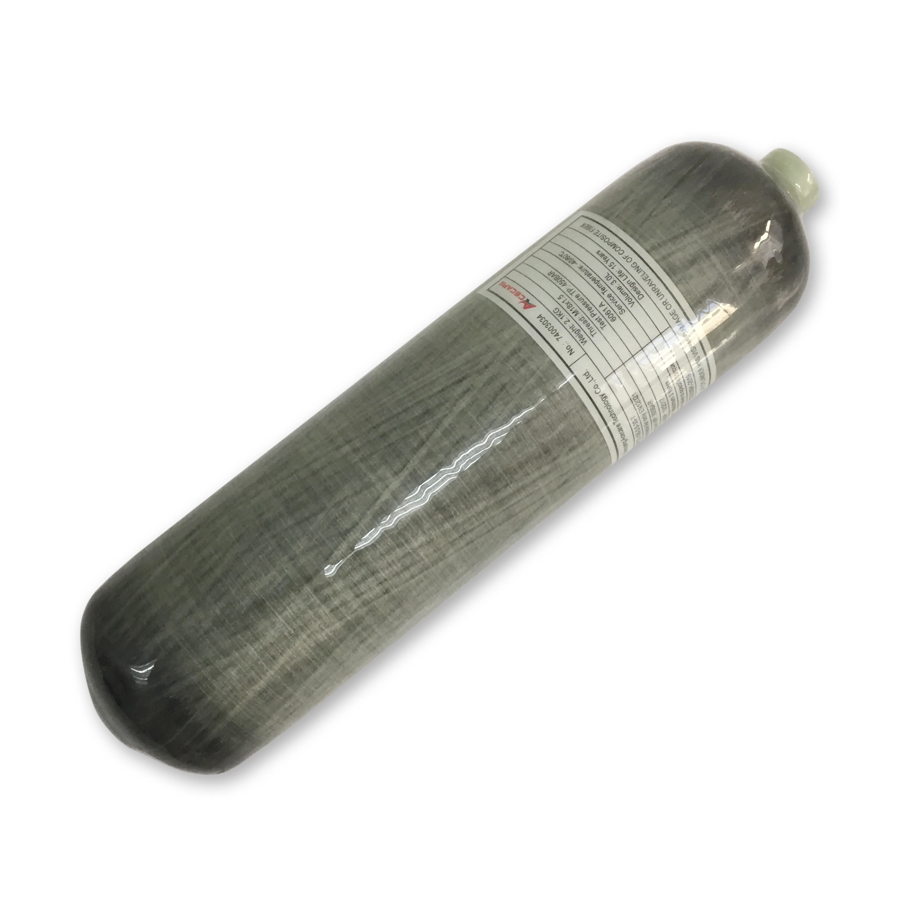 

High Pressure SCBA Tank 3L 300Bar 4500Psi Composite Cylinder for airgun, Grey