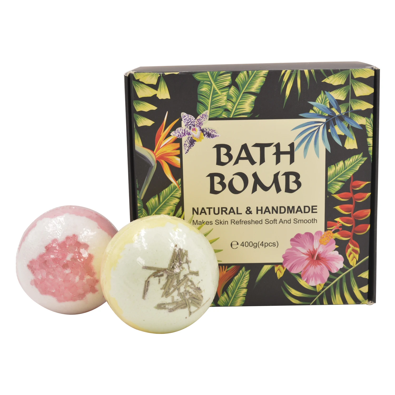 

fast delivery wholesale natural fun surprise bubble dry flower Bath Fizzies bath bombs Bulk Buy Organic Gift Boxes kit set, Multi color