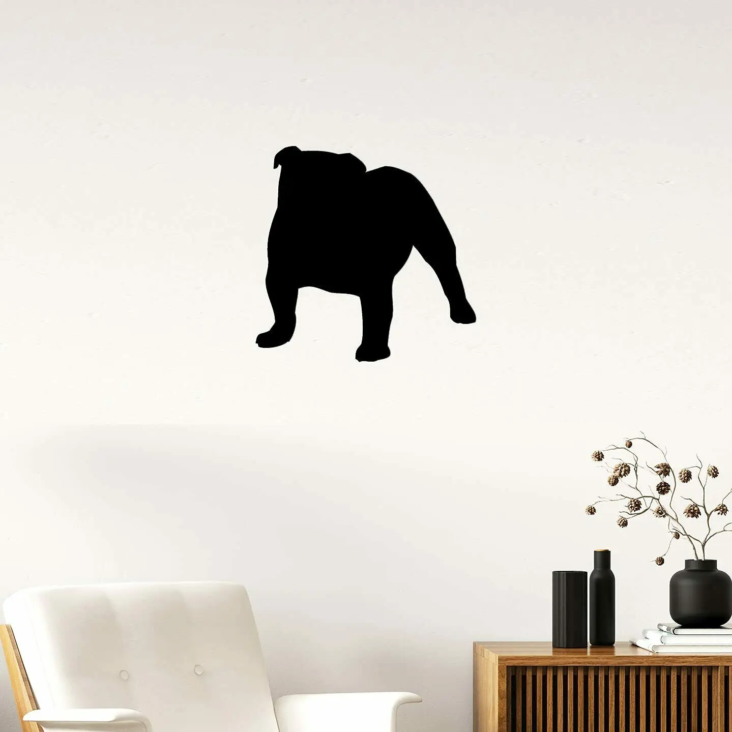

English Bulldog Breed Dog Metal Wall Sign | Dog Silhouette Wall Decor TY2645