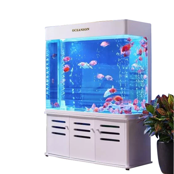 

Home Living Room Decoration Transparent Glass Plywood Fish Tank Aquarium Tank