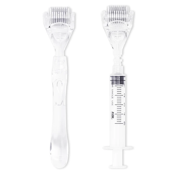 

2020 newest derma roller replaceable handle dual purpose hydra roller, Transparent