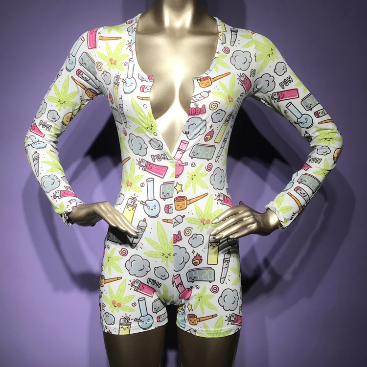 

Wholesale Women Sleep Adult Weed Onesie, Customized color