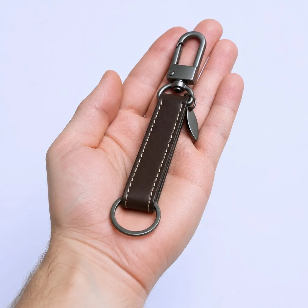 Keychain resting in an open palm