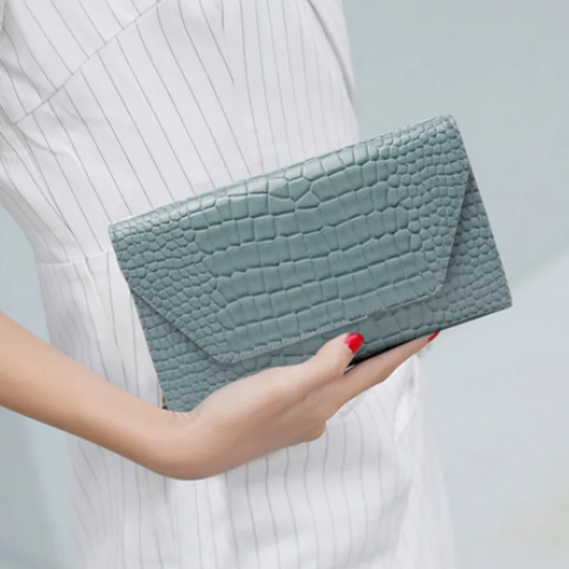 

Crocodile Clutch Shoulder Bag Genuine Leather Shoulder Wallet Bags Ladies Evening Party Bag