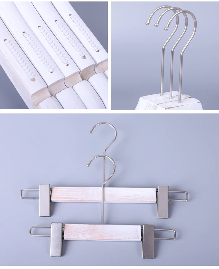 Wooden Skirt Hanger Pant Hangers With 2adjustable Metal Clips And Swivel Hook Buy Skirt