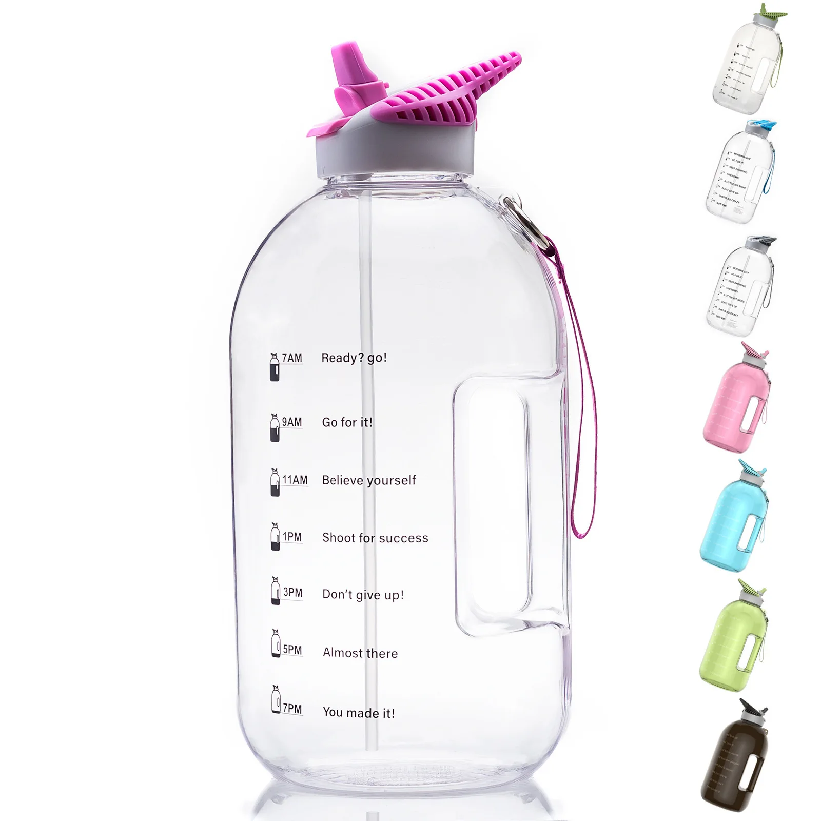 

Gym Fitness 3.5L Clear Plastic Sport Water Bottles, Transparent