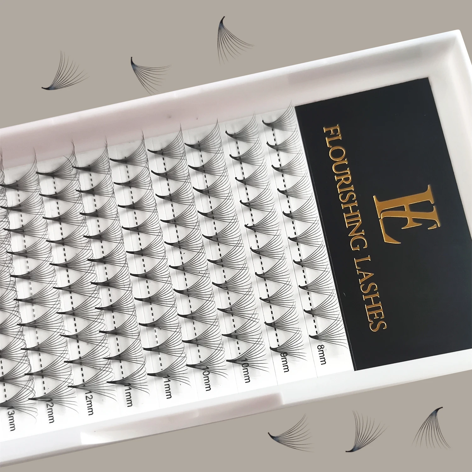 Matte Black PBT Cashmere Lash Extensions 6D 8D 10D-20D Premade Fans Soft Pro Made Volume Eyelash 10D Natural False Eyelashes