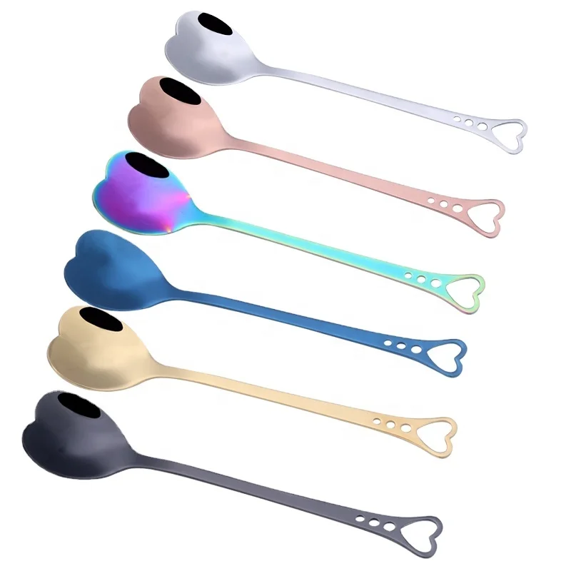 

Stainless Steel Creative Lovely Sweet Heart Shape Coffee Spoon