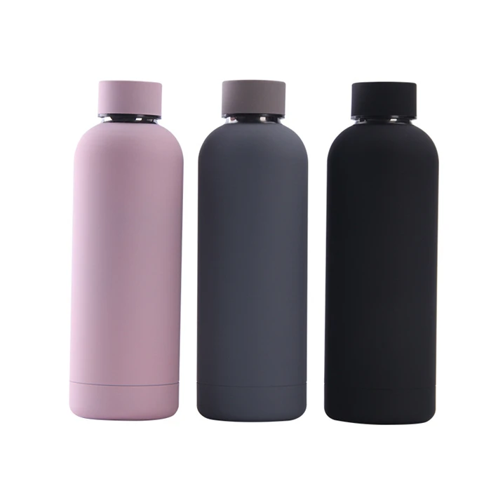 

Amazon Hot Sale 750ml 26oz Double Walled Stainless Steel Rubber Painting Water Bottle For Outdoor Sports