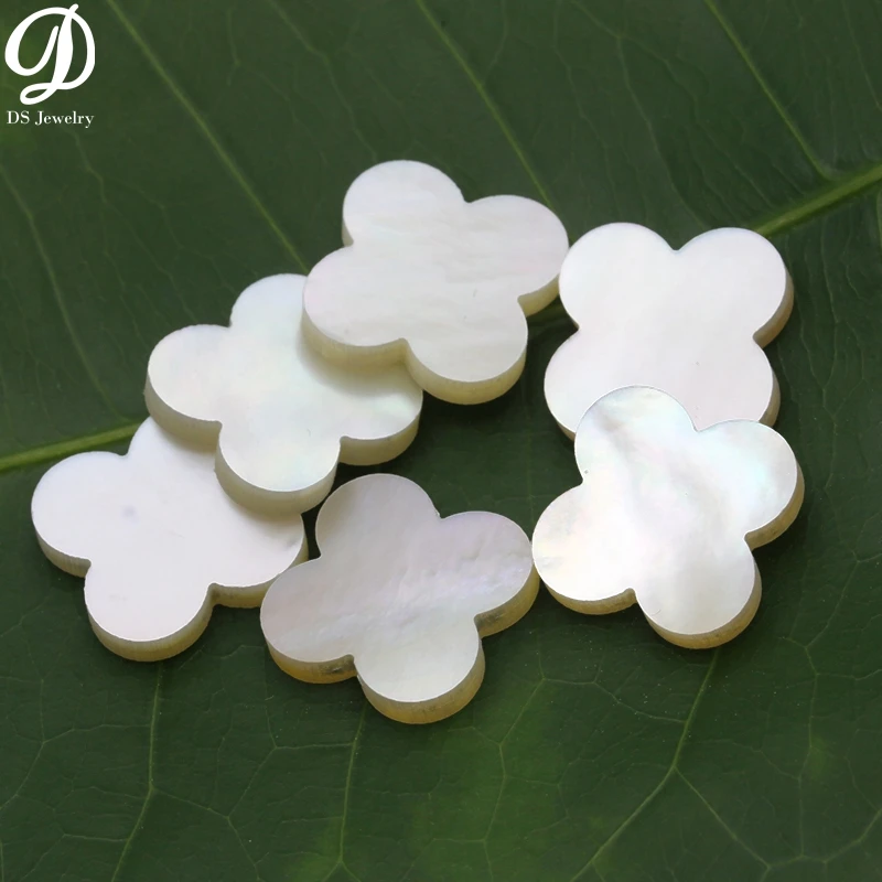 

China Factory Wholesale High Quality 5*5mm-28*28mm Mother of Pearl Natural White Four Leaf Clover