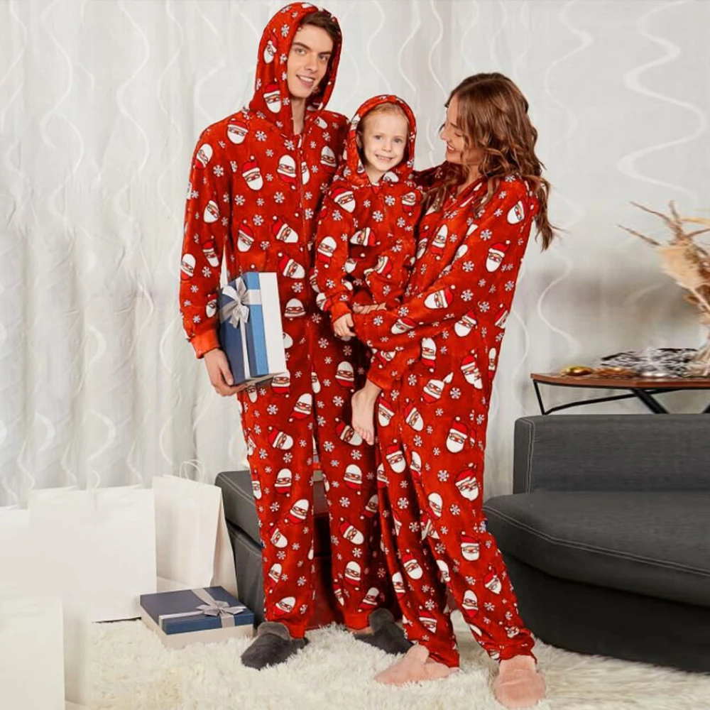 High Quality Family Matching Clothing House Wear Christmas Pajamas Plus