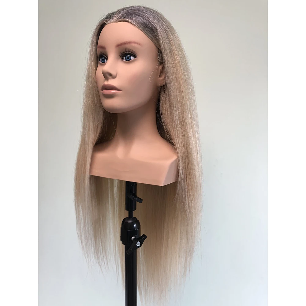 

29 inch Ombre color europe face training mannequin head with shoulder for hairdresser