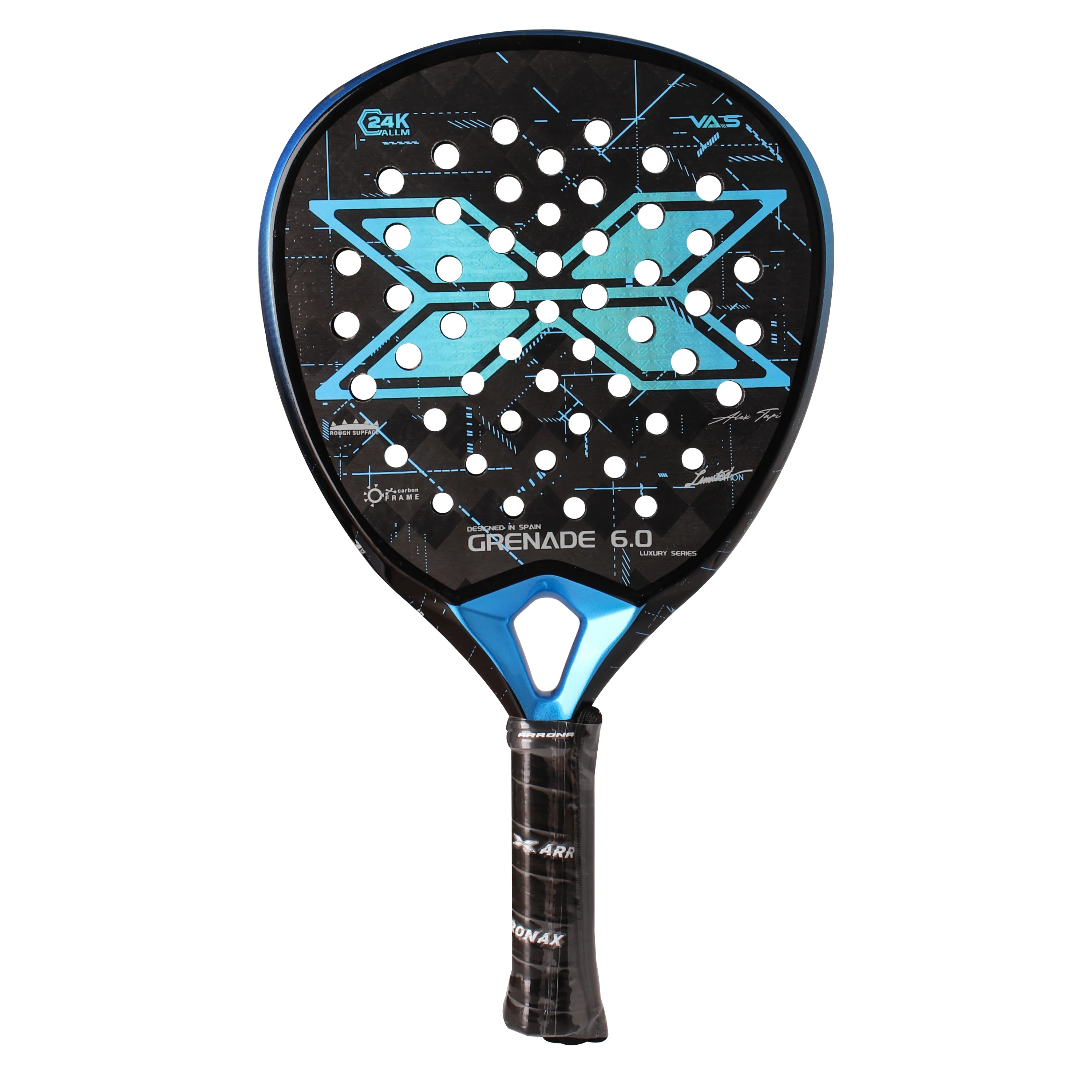 Custom Padel Racket Carbon Fiber Racket 24K CARBON FACE OEM/ODM Tennis Racket EVA