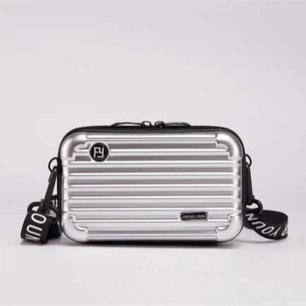 

Mini suitcase shape crossbody bag small pvc shoulder bags women strap handbags