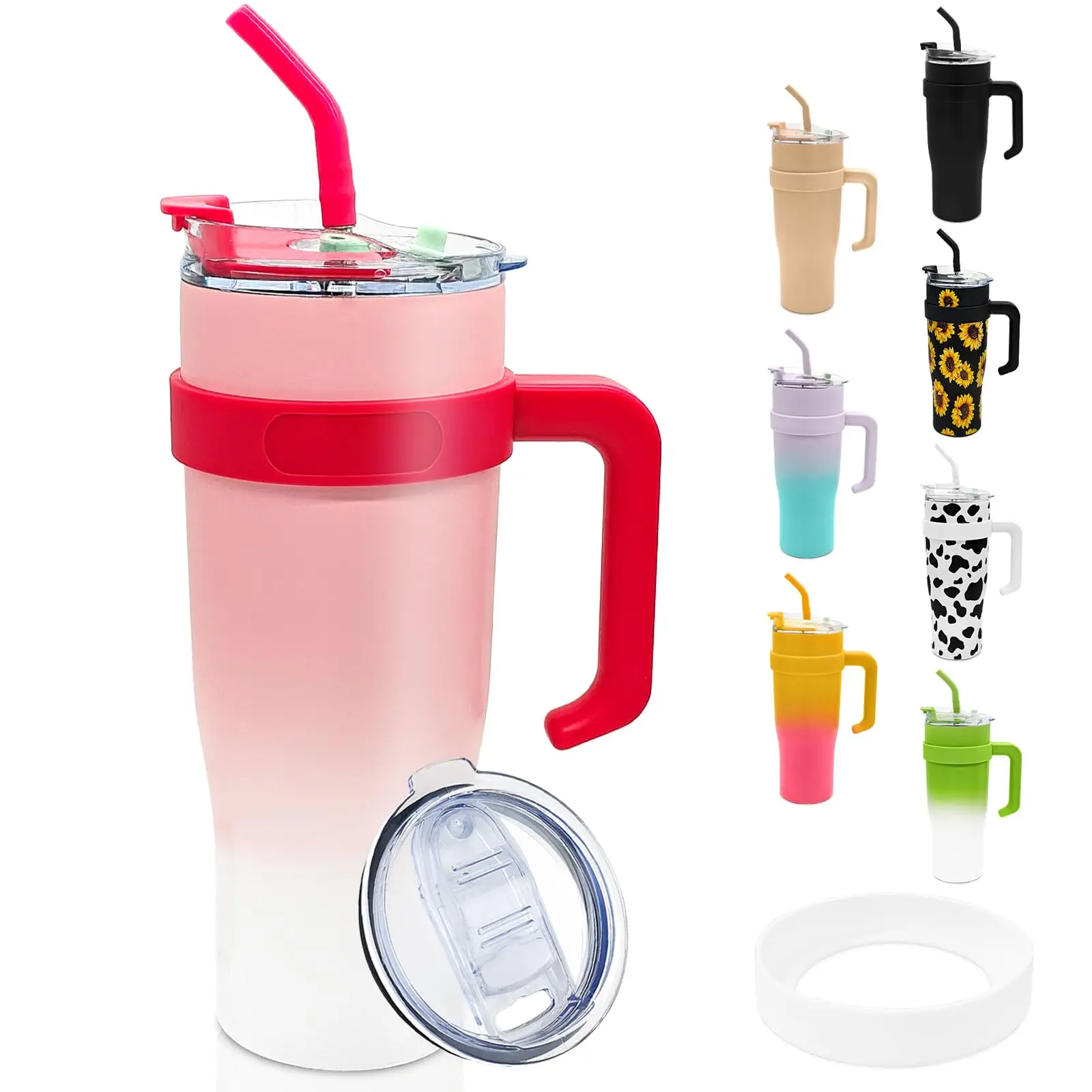 

wholesale Travel Mug stainless steel sublimation tumbler cups custom 40 oz double wall tumbler with handle For Car Cup Rack