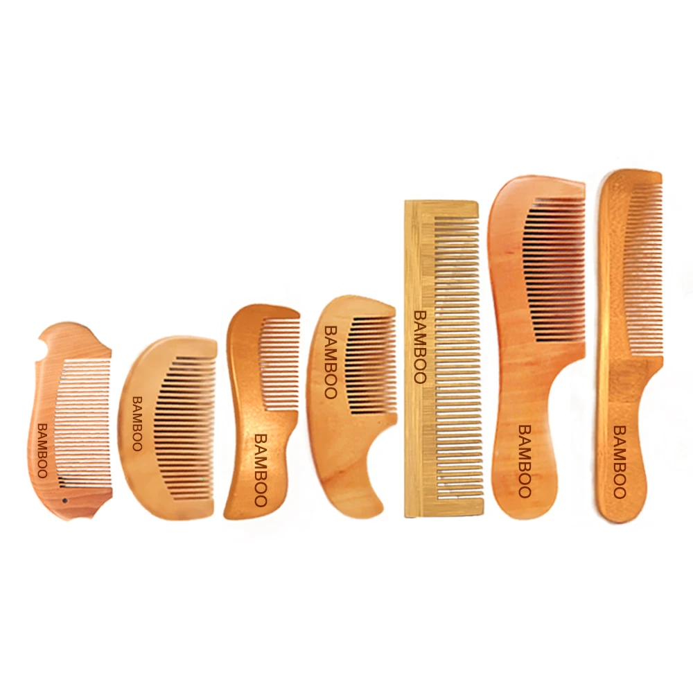 

Hot Selling wholesale Home And Travel Hair Comb Bamboo Bamboo Comb Private Label Brand Comb, Natural color