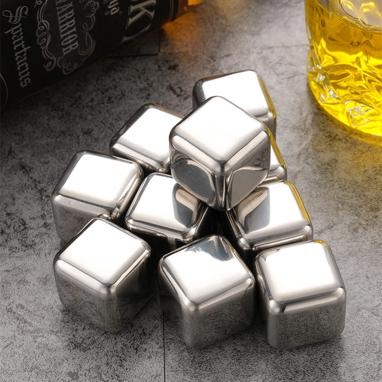 

Royalty Reusable Stainless Steel Ice Cubes Whiskey Stones Ice Tong Bundle, Silver