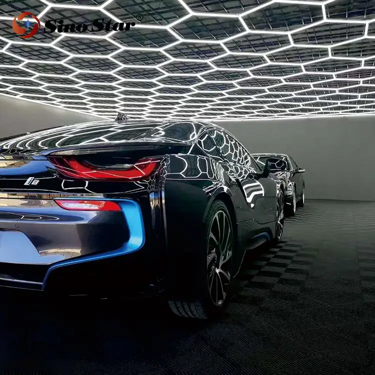 

New Arrival DIY self service for car workshop equipment led hexagon lamp