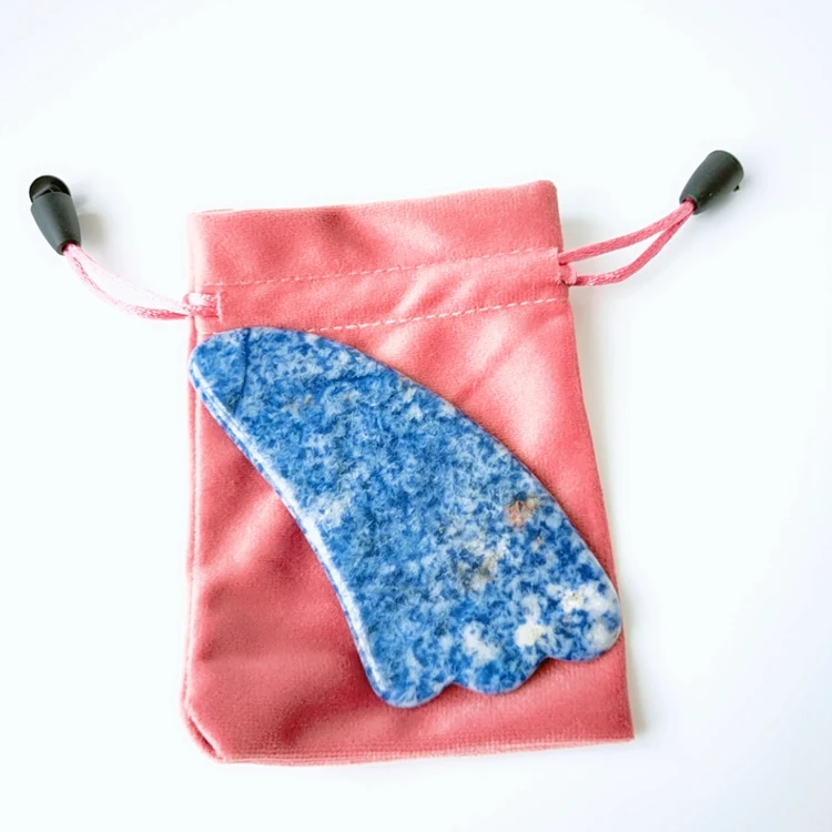 

natural Blue Spot Jasper jade gua sha massgae tool and facial jade roller