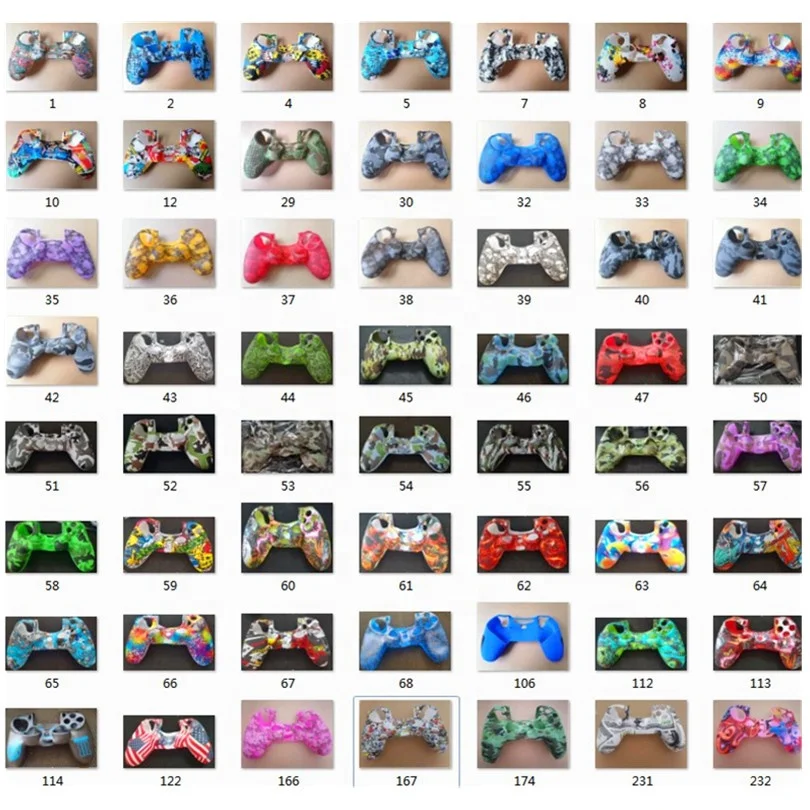 

Dropshipping Available in Stock Protective Soft Rubber Skin Silicon Cover Case for PS4 Slim Pro Controller, Random