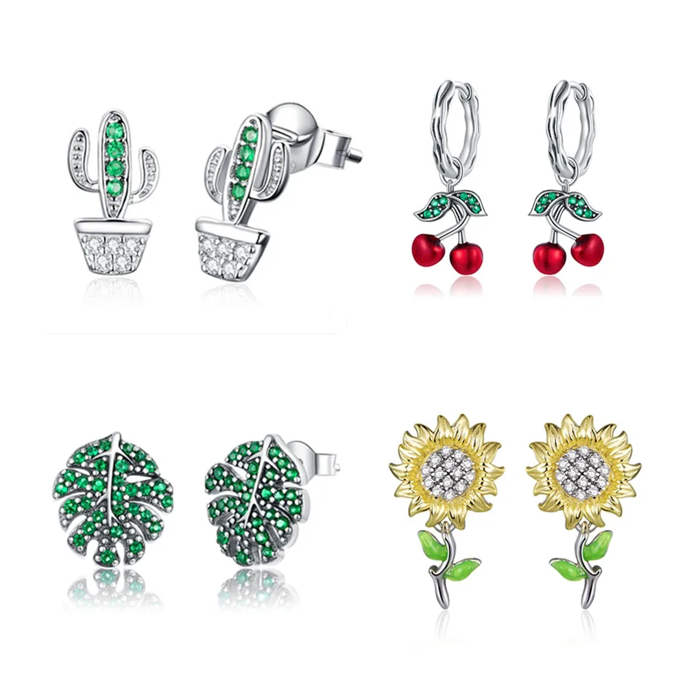 

New arrival high quality cz 925 sterling silver earrings