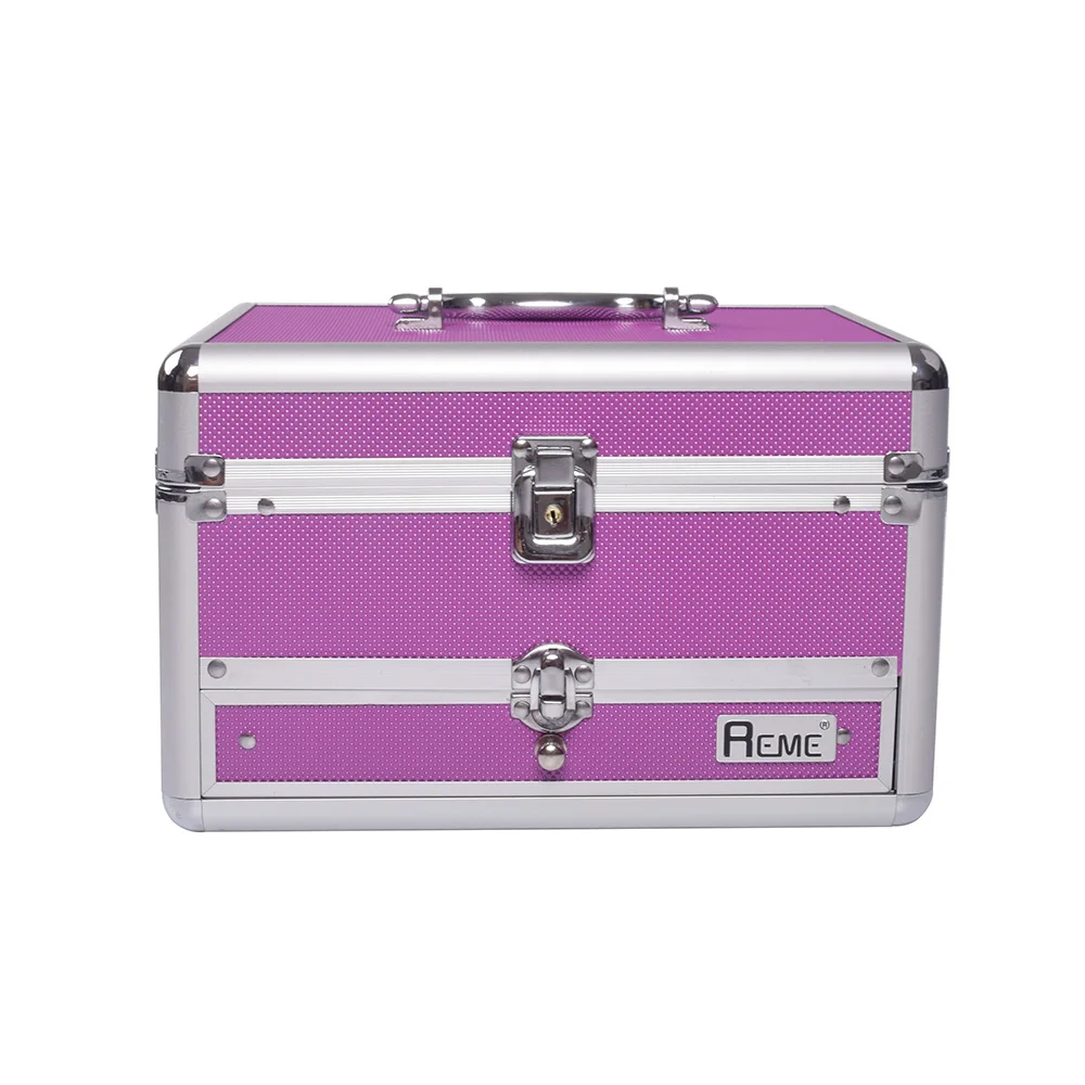 

Aluminum Cosmetic case Makeup Travel Box Goods in Stock, Purple