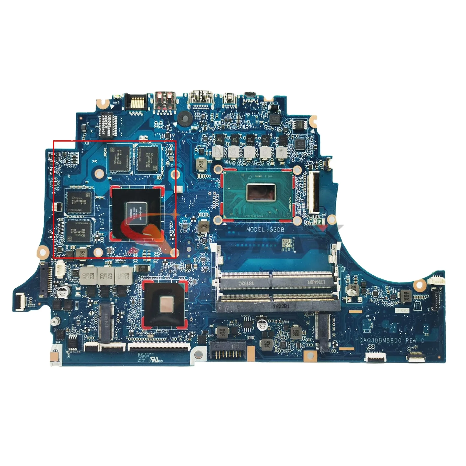 

For HP 15-DC TPN-Q211 Laptop Motherboard Mainboard DAG3DBMB8D0 Motherboard W/ i5-8300H I7-8750H CPU GTX1050 4GB GPU