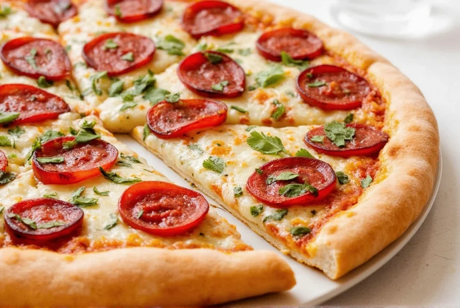 Oregano sprig on pizza