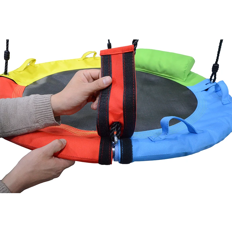 Ensemble D'extérieur Arc-En-Ciel,Balançoire Ronde,Avec Poignée Et  Oreiller,Pour Adultes Et Enfants - Buy Ronde Nid Swing,Balançoire  Extérieure,Nid Swing Product On Alibaba.com