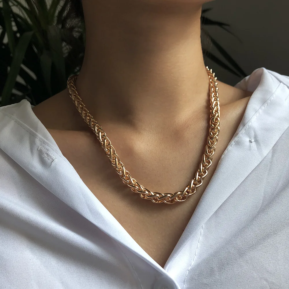 

2021 Hip-hop Rock Cuban Chain Necklace Punk Popcorn Chain Necklace