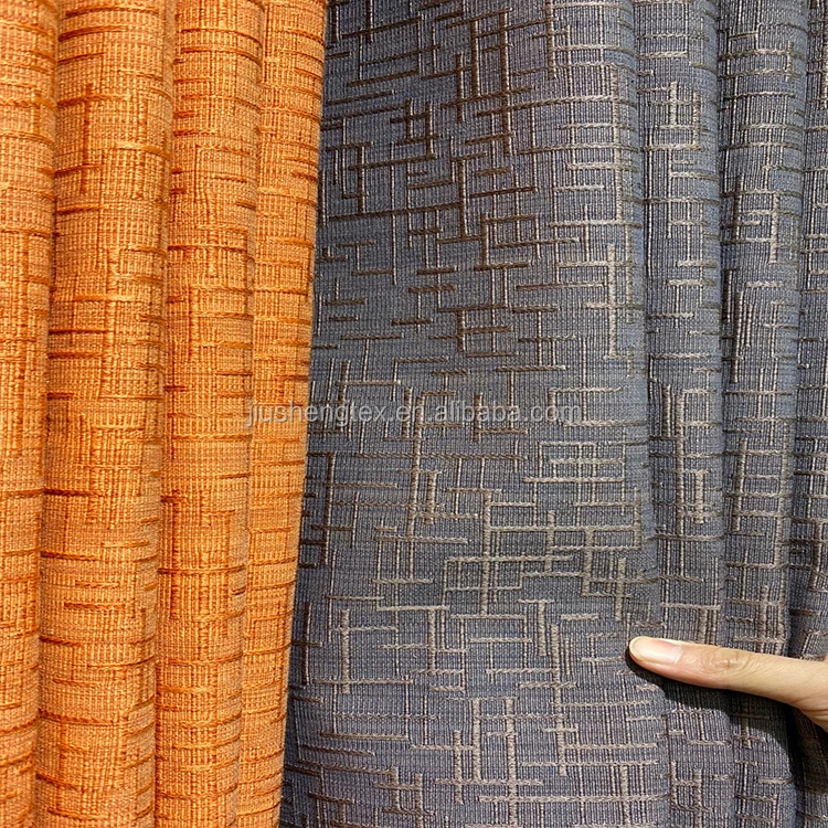 
2020 soft fabric market price offer free samples linen silk drapes jacquard curtain fabric for home textile 
