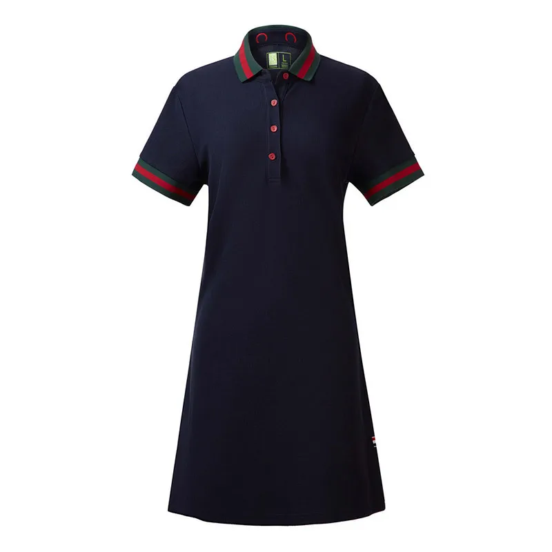 

2020 New arrivals short sleeve turn-down collar women ladies casual polo shirt dresses
