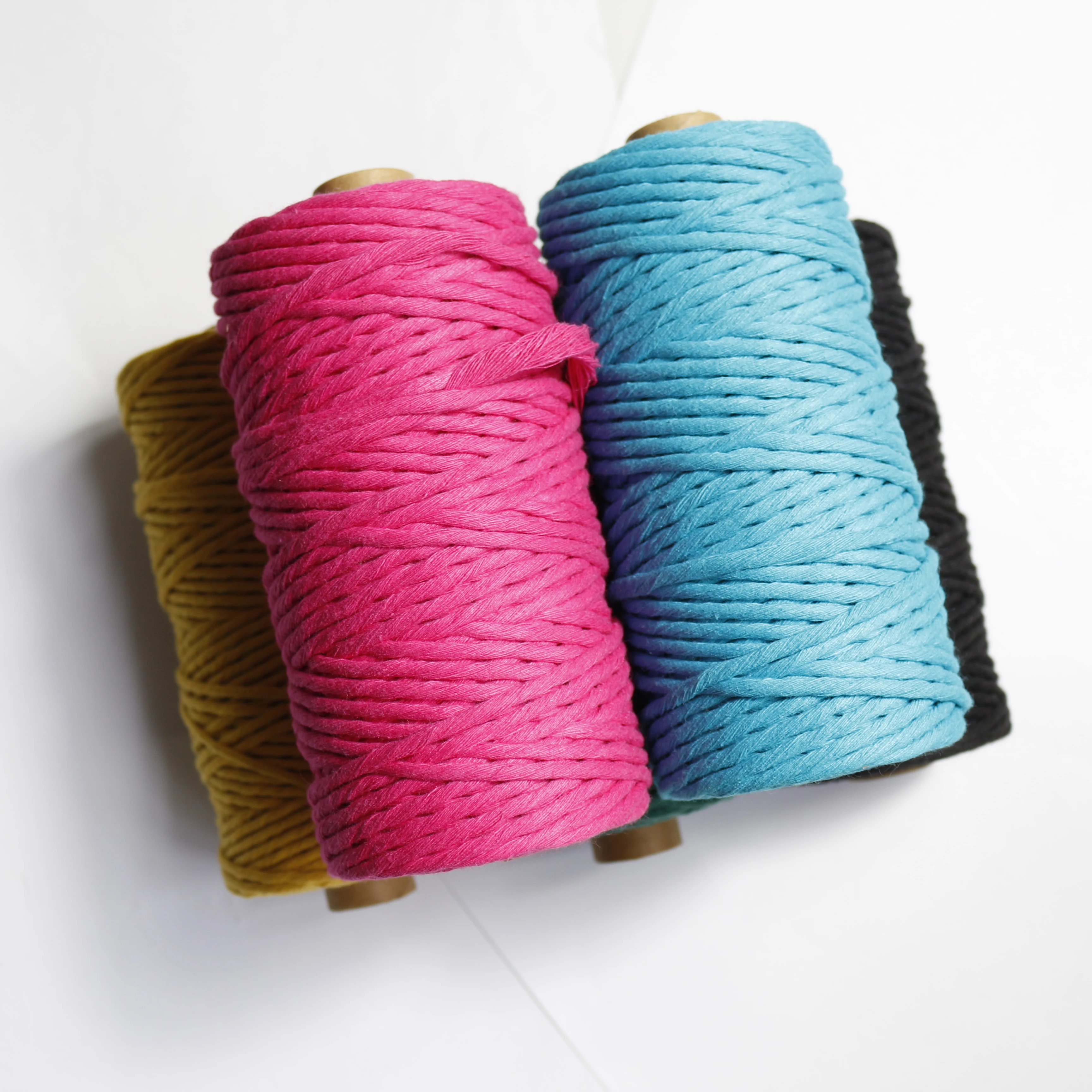 

3mm 4mm 5mm 6mm Single Strand Cotton Cord Rope for Macrame Cotton String Supplier