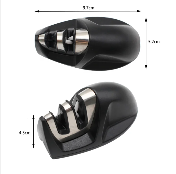 

Knife Sharpener KitchenIQ 0009, Black 50009 Edge Grip 2 Stage Knife Sharpener, Customized color