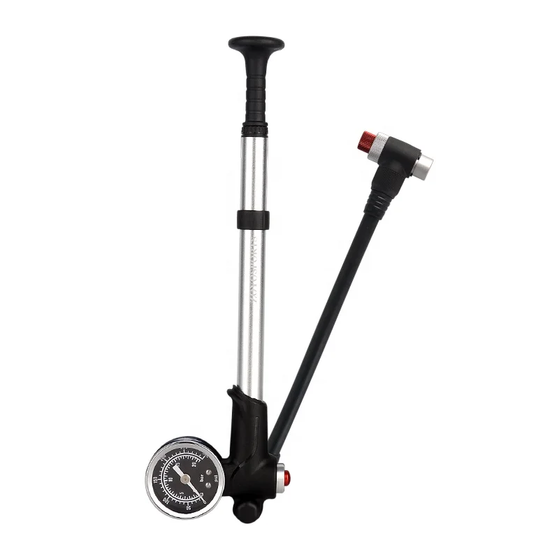 

High Pressure 300 PSI For Front Fork And Rear Suspension Air Shocks Pump With Gauge Portable Bike Pump With Air Bleed Button