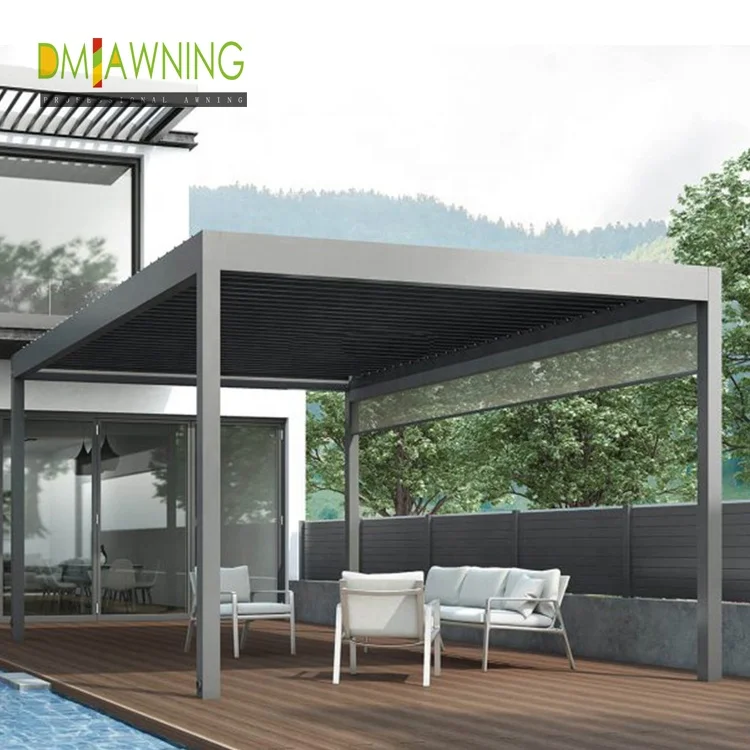 

Aluminium Pergola,Waterproof Louver Roof System Pergola For Sale