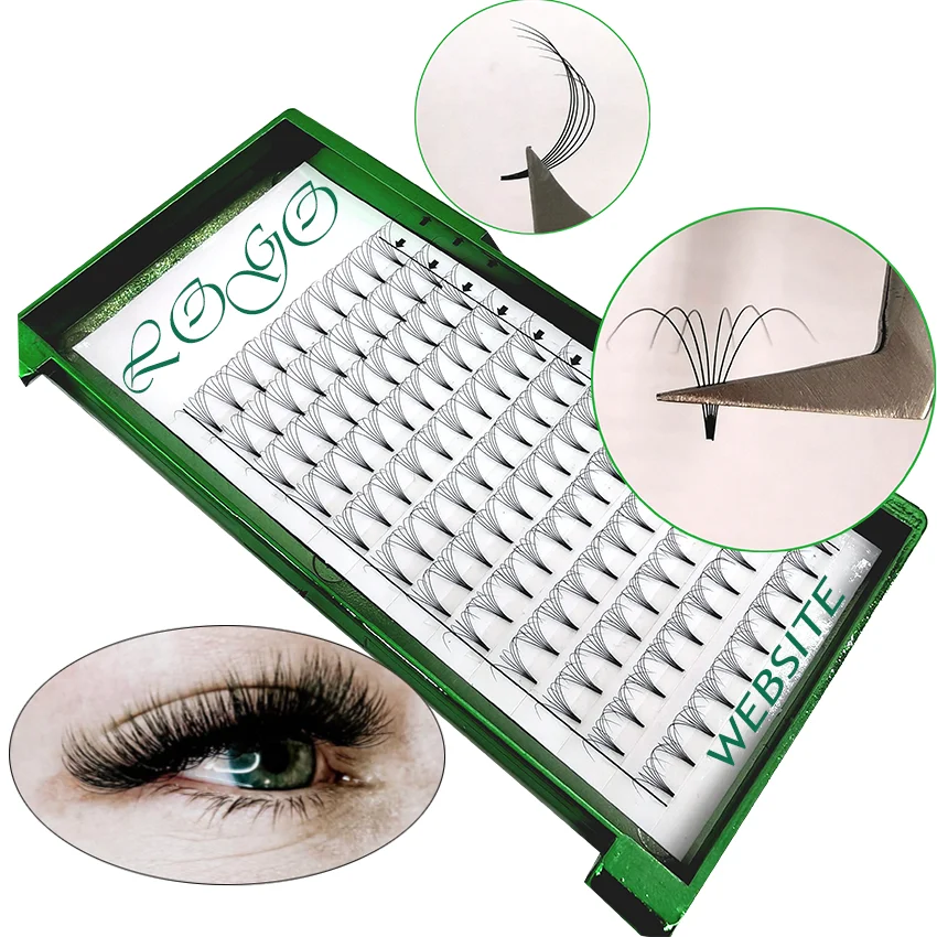 

hand made volume fans pesta as pelo a pelo eyelash extension 6d volume lashes 10d pre made trending products 2019 new arrivals, Black