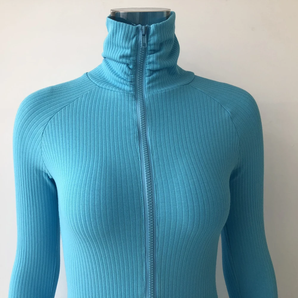 
8358 Best Selling Stylish Zipper Fall Fashion Long Sleeve Women Jumpsuits 2020 Casual Clothing classy women jumper 