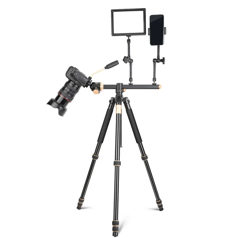 

Q888 center axis horizontal tripod Pamorama gimbal ball head tripod professional dslr camera tripod for shooting