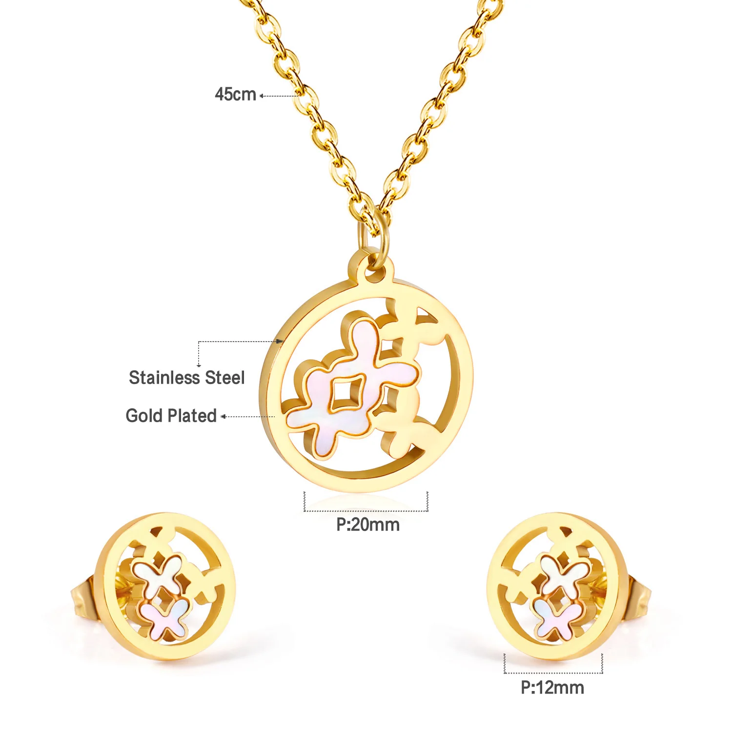 

Ason New Design For Fashion Yellow Flower Necklace And Earring Gold Plated Women Jewelry Set