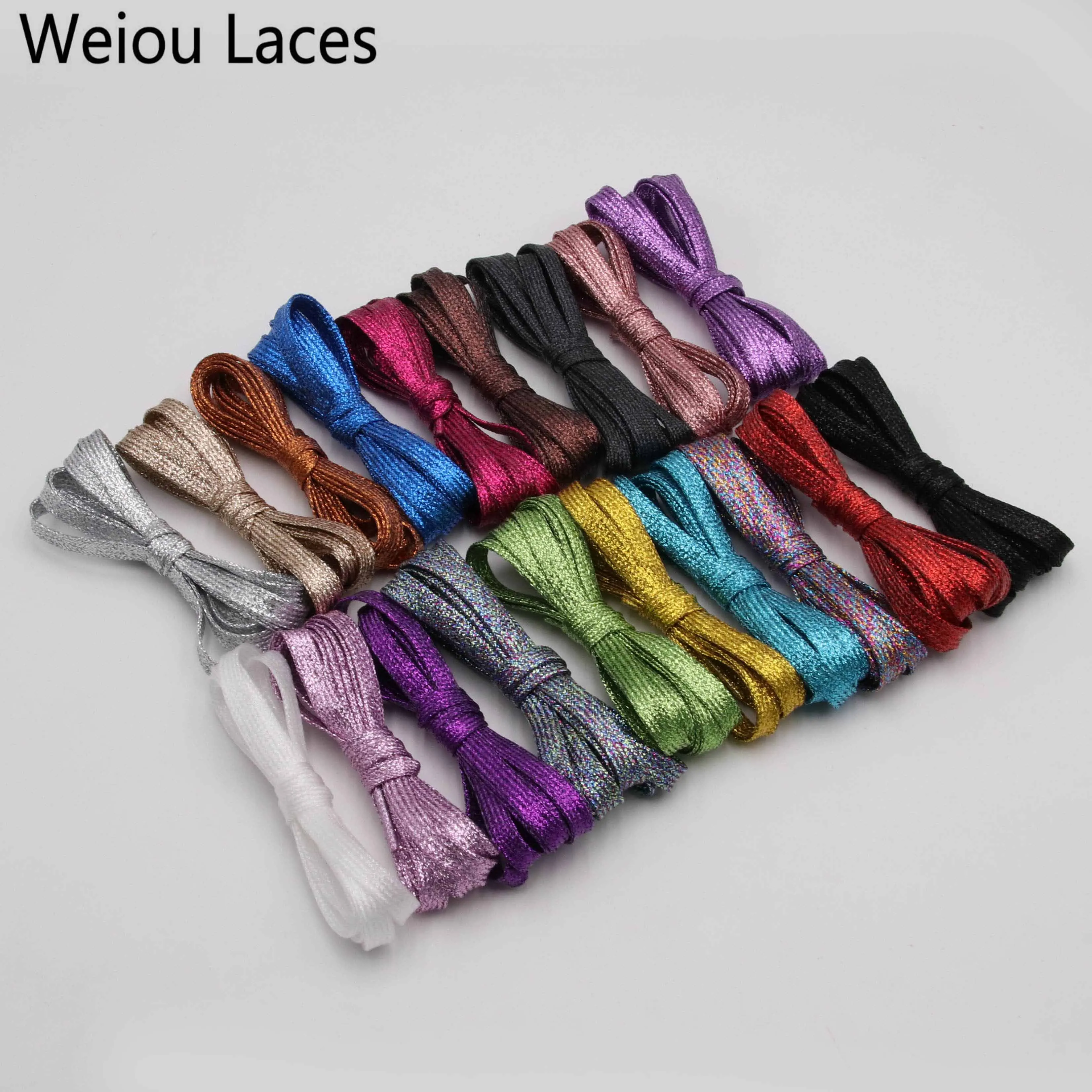 

Weiou Drop-Shipping Thick Shoelaces Rainbow Polyester Flat Type Weiou Laces Shoe String Decorative With Logo