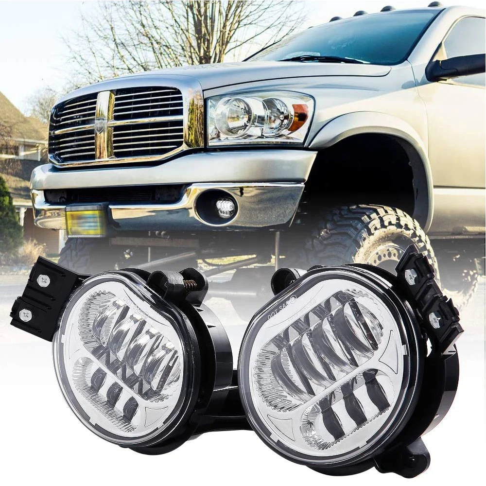 LED Fog Light for Dodge Ram 1500 2002-2008 for Dodge Ram 2500/3500 Pickup Truck 2003 2004 2005 2006 2007 2008 2009-1 Pair