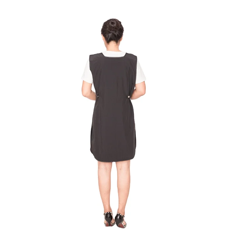 

Top selling women beauty salon uniform white tunic waxed canvas barber apron