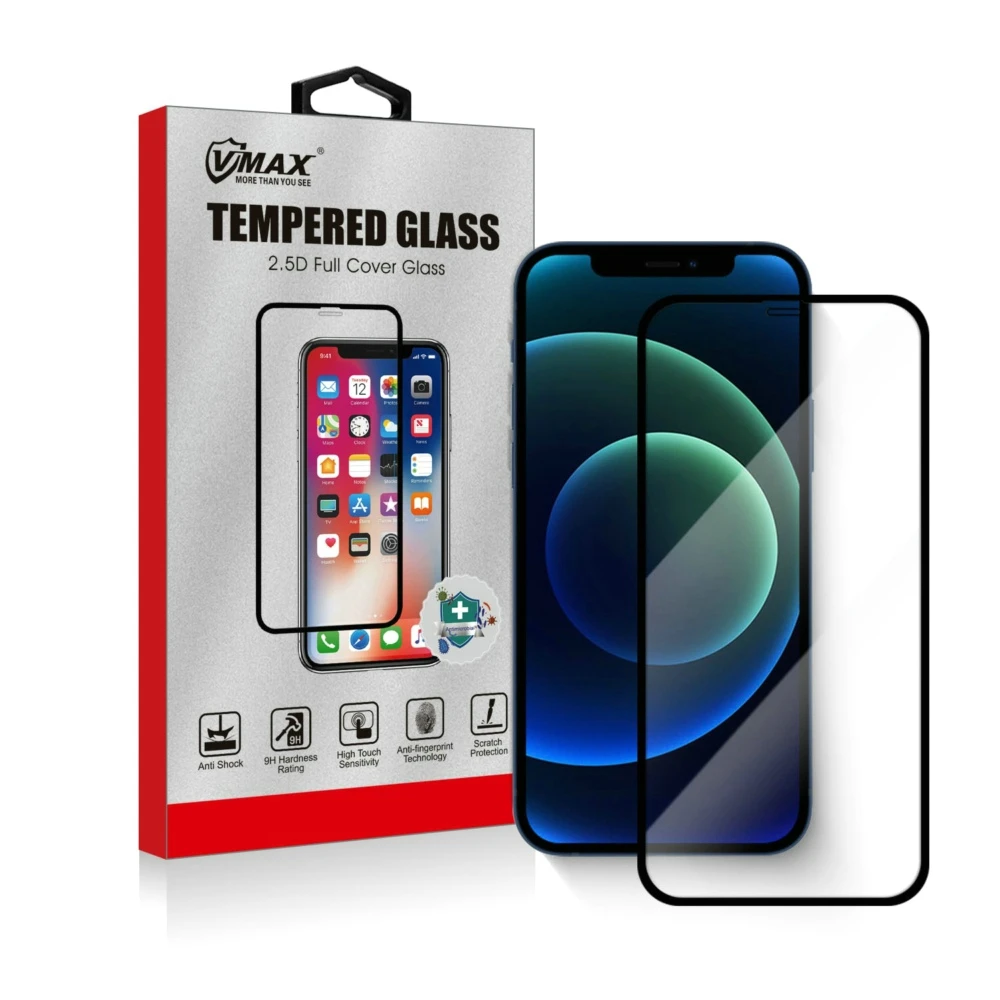 

Vmax oem tempered glass screen protector For iPhone 12 tempered glass screen protector film with detail package