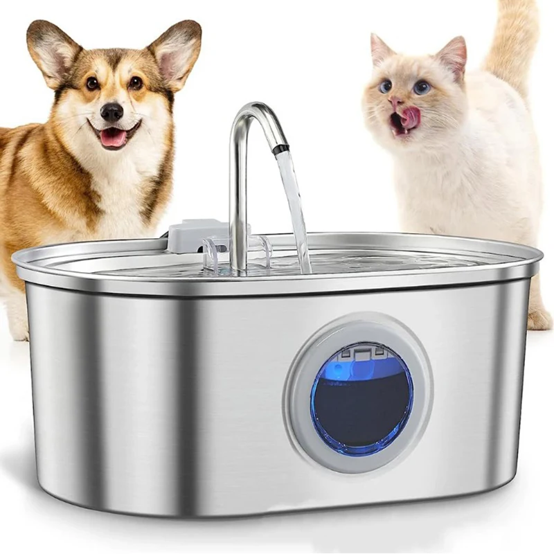 

2023 New Dog Water Fountain Stainless Steel 3.2L/108oz Automatic Cat Water Dispenser Pet Water Fountain Dog Products