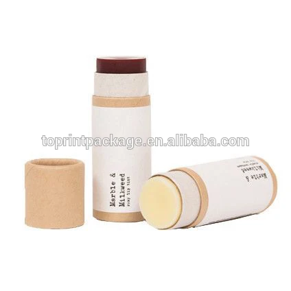 
Custom Eco Friendly Push Up Cardboard Container Biodegradable Coated Paper Tube For Lip Balm Packaging 