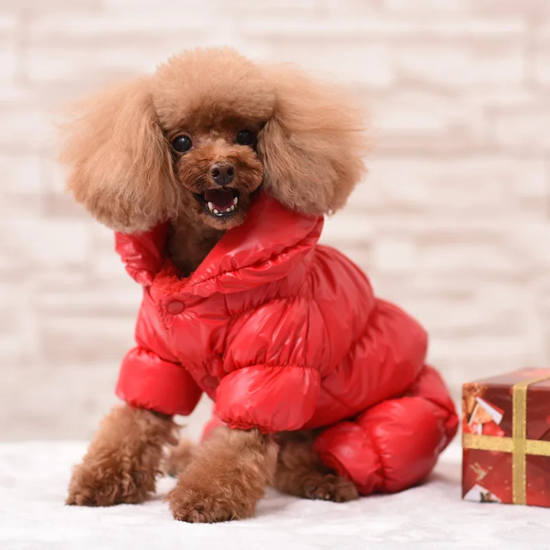 

Hot Products Pet Four Legged Winter Cotton Padded Warm Coat Puppy Clothing Dog Clothing Luxury Pet Clothing Dog Clothes, Multi-colors