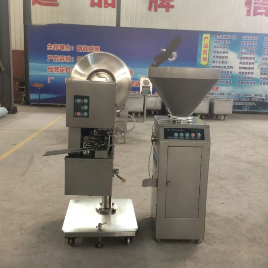 Double Pneumatic U-shape Auto Sausage Clipping Clipper Machine